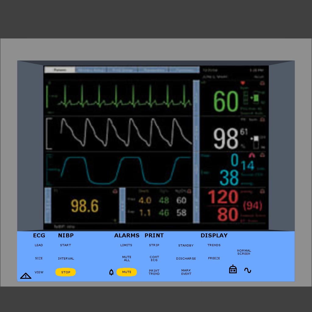 Heart/patient Monitor textured BDF preview image 3